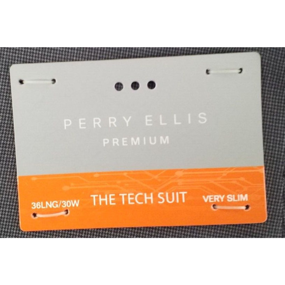 Perry Ellis Slim Fit Gray Suit Jacket Blazer Men’s 36R NWT - Picture 4 of 6